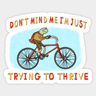 Just Thriving Frog Sticker